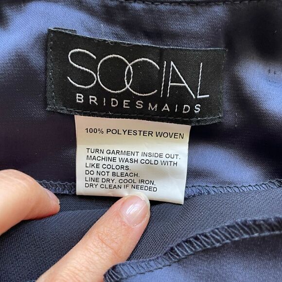 SOCIAL BRIDESMAIDS Halter Column Bridesmaids Gown Dress Size SB - Picture 3 of 8